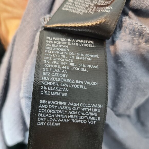 The North Face Hemp Hillrose Jumpsuit Flowy Sz XL Wide Leg Coastal Vacation Blue - Picture 11 of 12